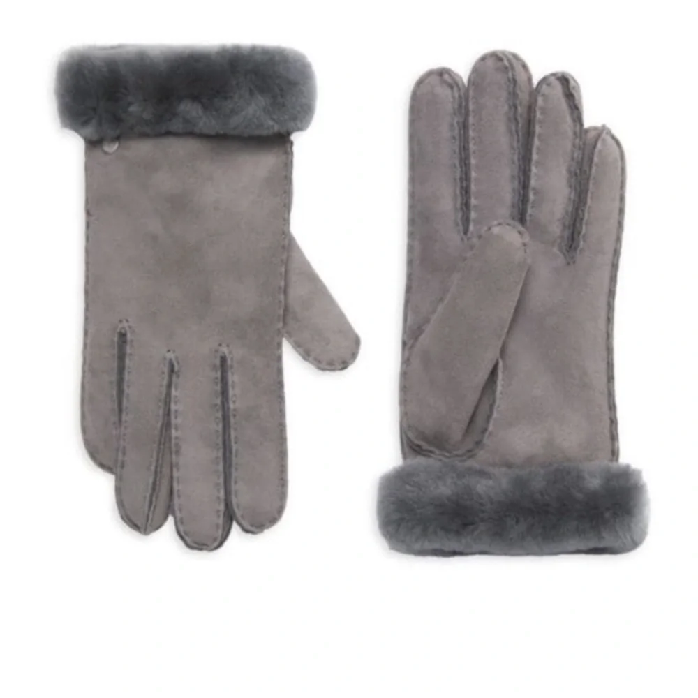 UGG Gray Shearling Gloves